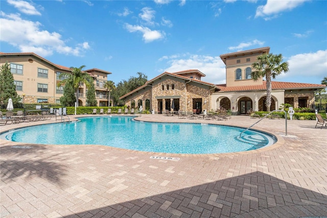 view of pool with a patio