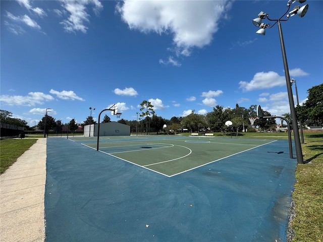 view of basketball court