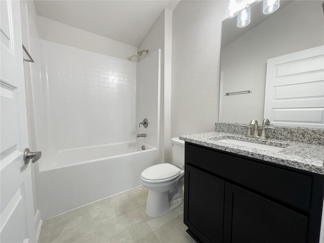 4394 Sagefield Dr, Harmony, FL 34773 - bathroom featuring vanity, toilet, bathing tub / shower combination, and tile patterned floors