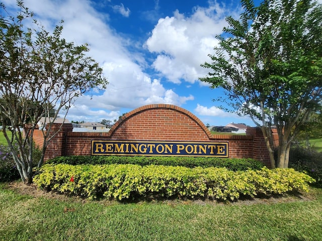 view of community sign