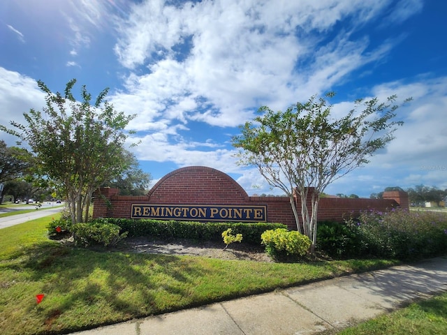 view of community sign