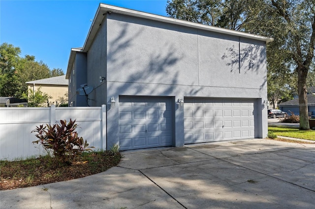 view of home's exterior featuring a garage