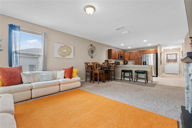 view of carpeted living room