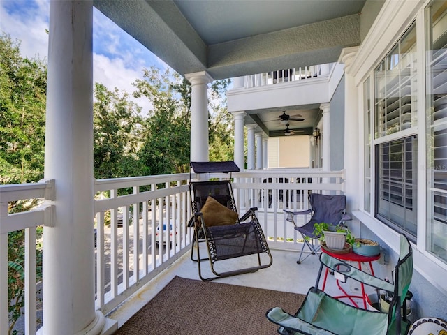 balcony with covered porch