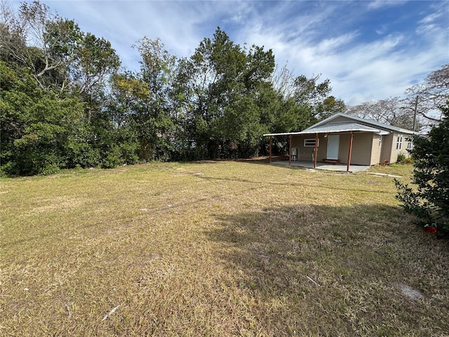 view of yard with a patio