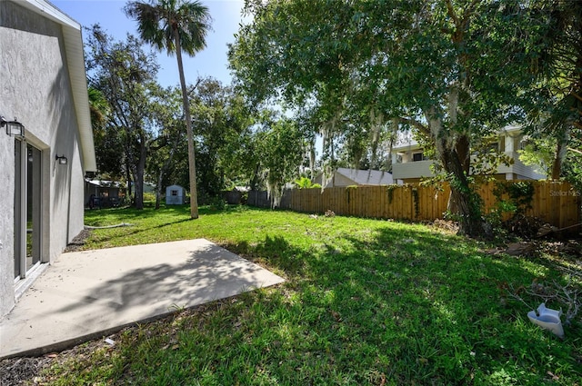 view of yard featuring a patio area