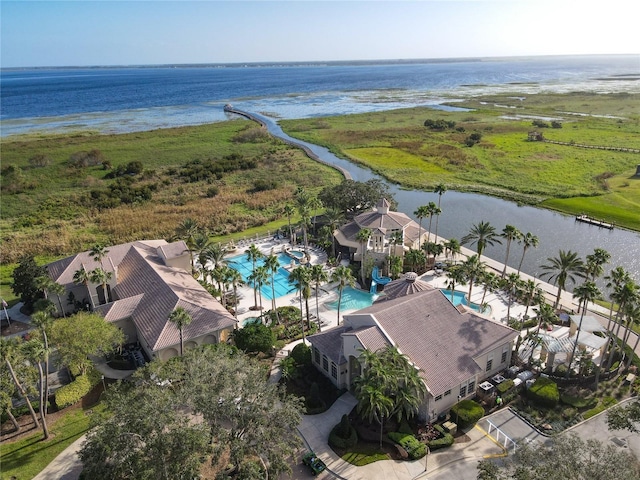 3623 Weatherfield Dr, Kissimmee, FL 34746 - drone / aerial view featuring a water view