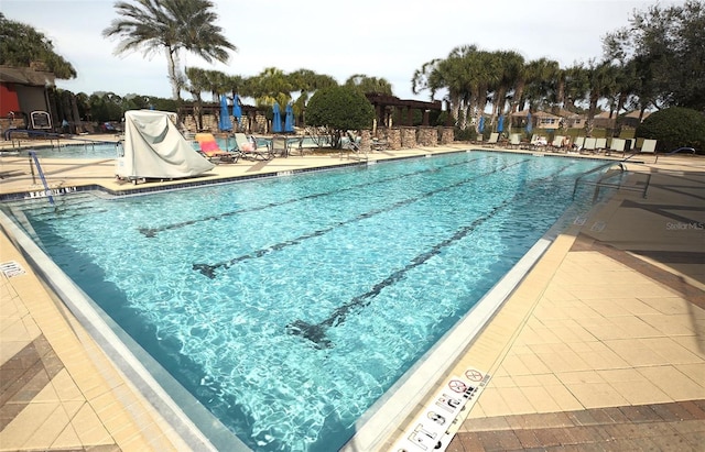 view of pool with a patio