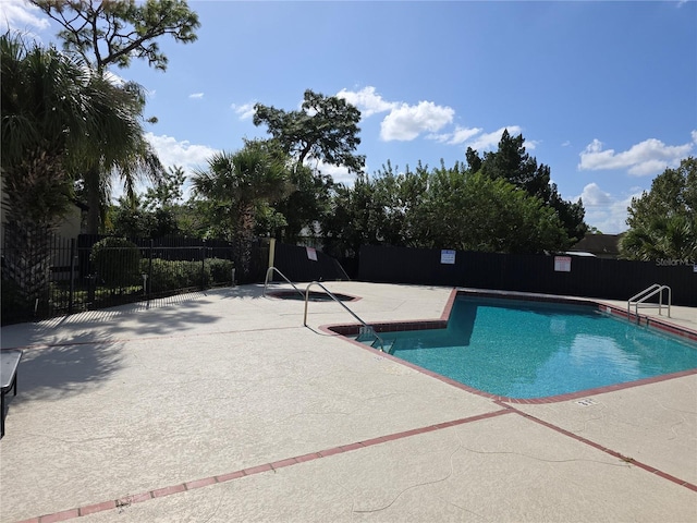 view of pool with a patio