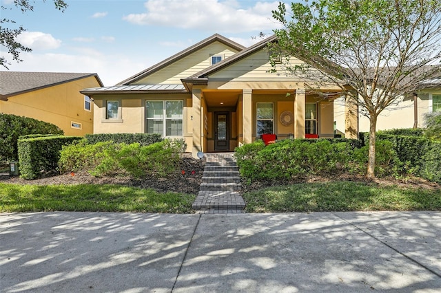 view of front of home featuring a porch