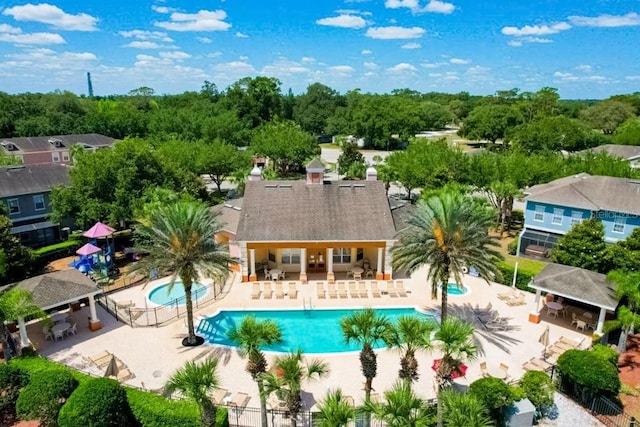 view of pool featuring a patio