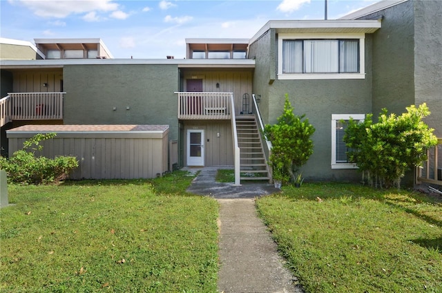 exterior space featuring stairs