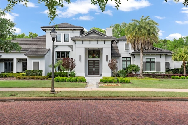 view of front of house with a front yard