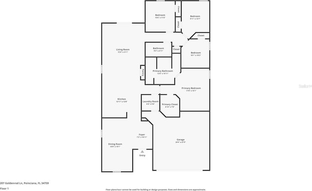 207 Goldenrod Ln, Kissimmee, FL 34759 - home floor plan