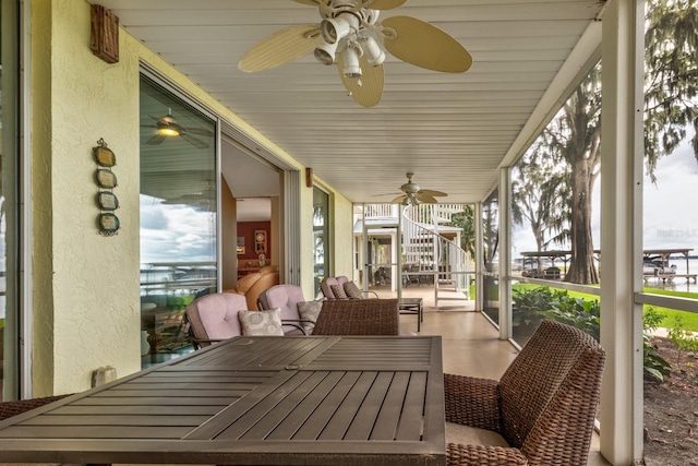 view of sunroom / solarium