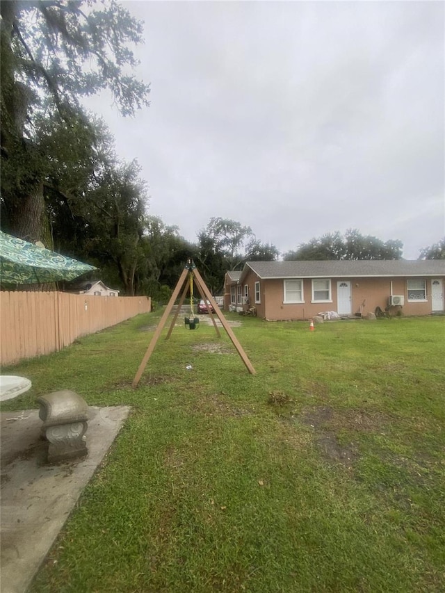 view of yard featuring a playground