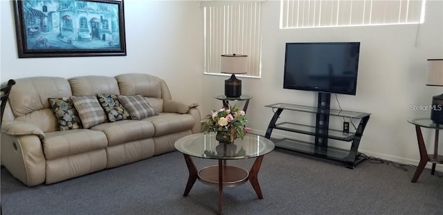 2456 Sweetwater Club Cir Unit 20, Kissimmee, FL 34746 - living room with carpet flooring and baseboards