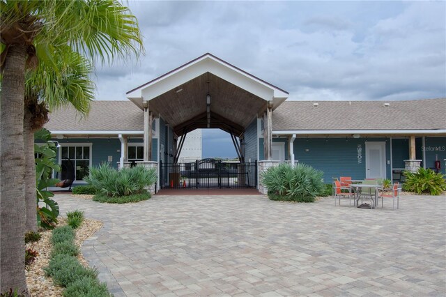 rear view of house with a patio