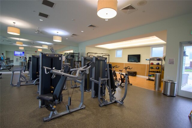 view of exercise room