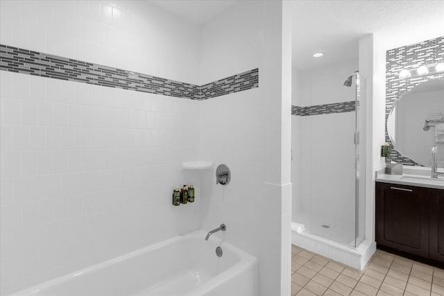 bathroom featuring vanity and tile patterned floors