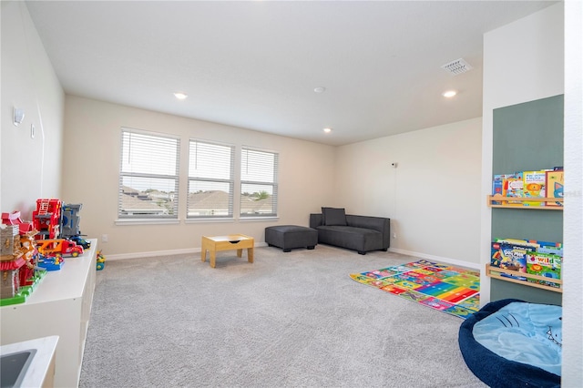 playroom with carpet flooring