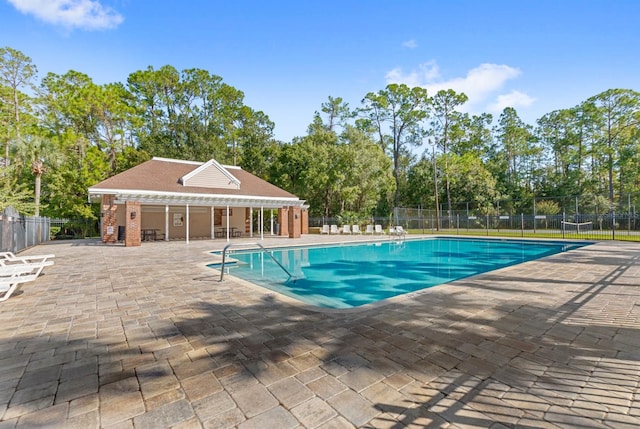 view of pool with a patio