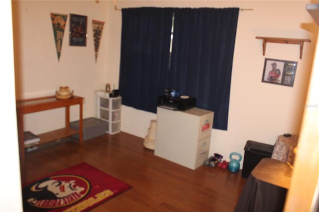 misc room featuring dark hardwood / wood-style flooring