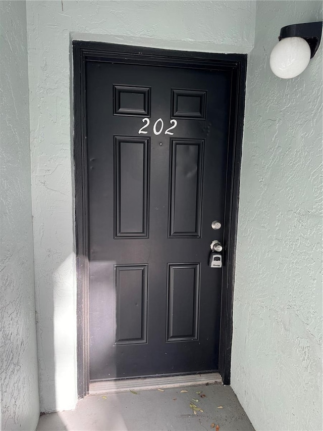 view of doorway to property