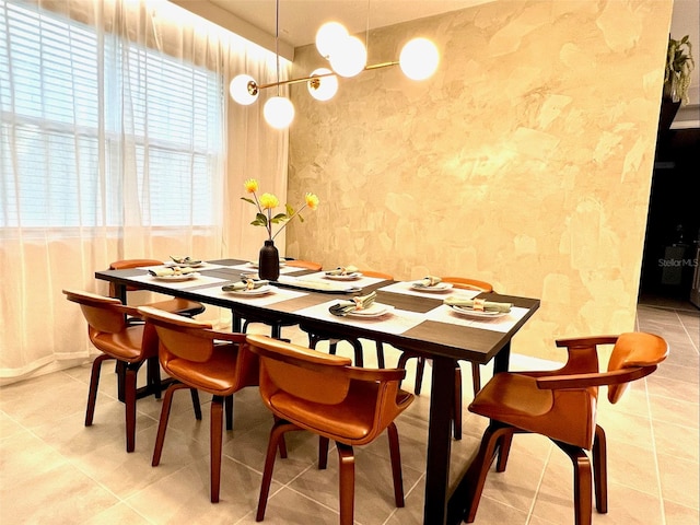 dining room with tile patterned floors