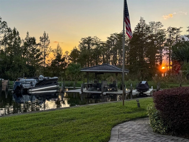 8984 Houston Pl Unit 103, Orlando, FL 32819 - dock with a yard and a water view