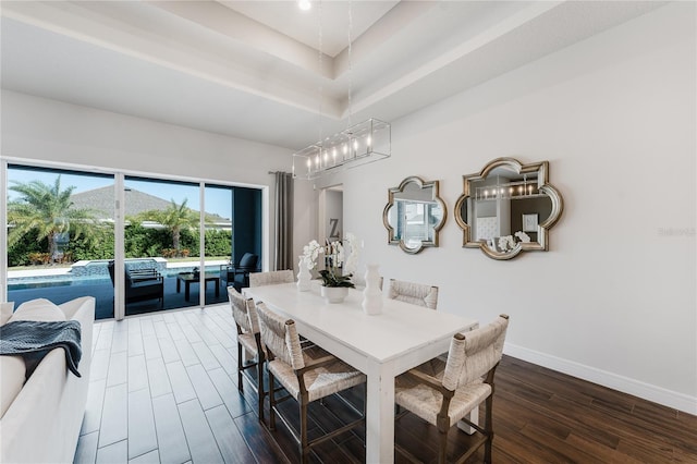 dining room featuring hardwood / wood-style flooring