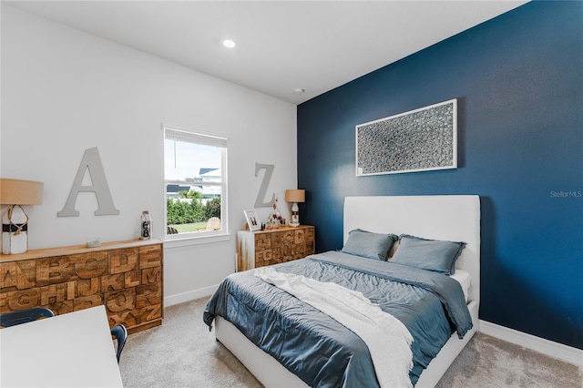 view of carpeted bedroom