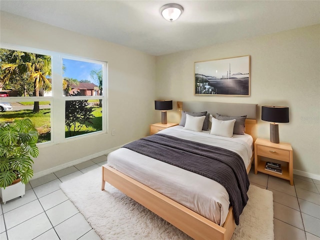 view of tiled bedroom