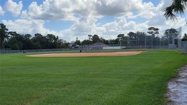 view of community featuring a yard