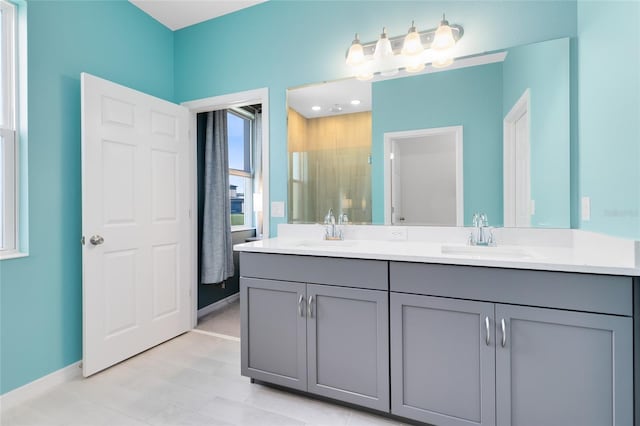 bathroom featuring vanity