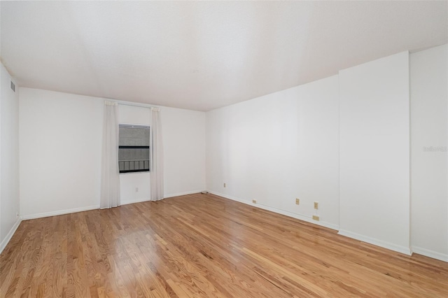 empty room featuring light wood-type flooring