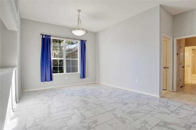 view of unfurnished dining area