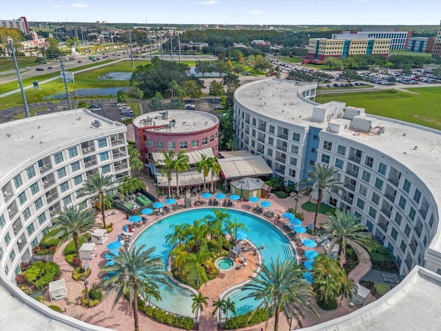 birds eye view of property