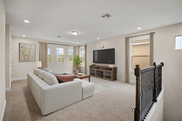 view of carpeted living room