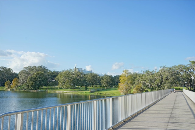 view of water feature