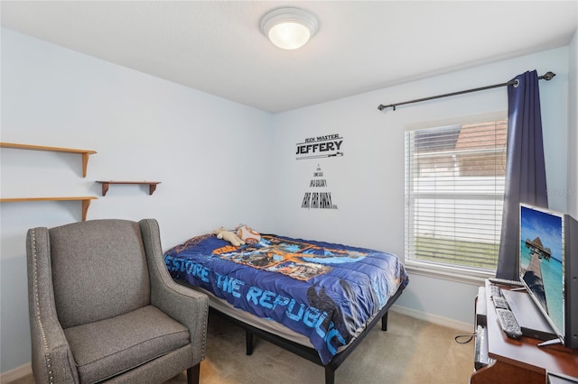 view of carpeted bedroom