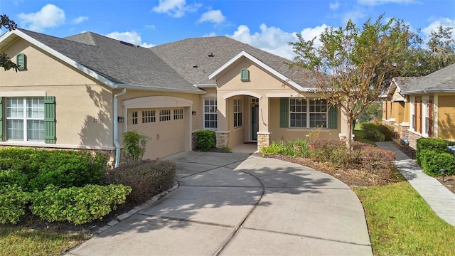 view of front of house featuring a garage