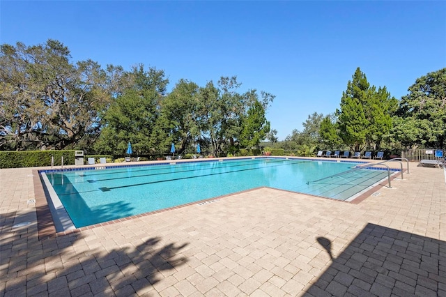 view of pool with a patio area