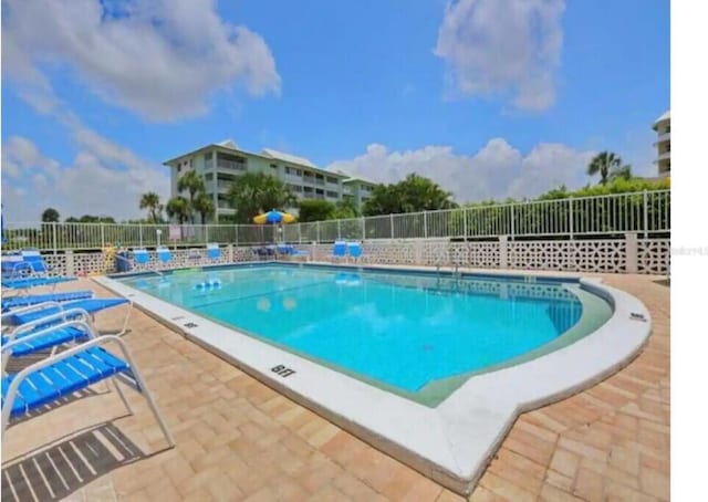 view of pool with a patio area