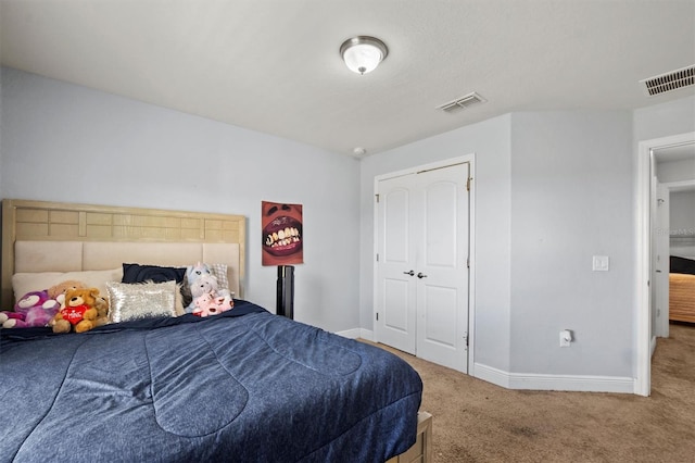 view of carpeted bedroom