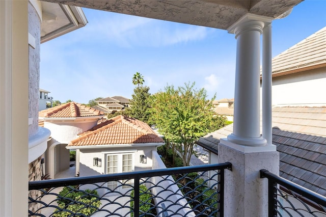 view of balcony