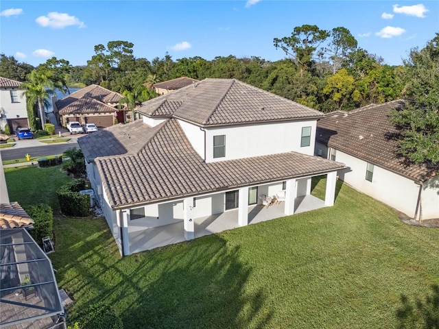 drone / aerial view with a residential view