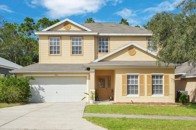 view of front of home featuring a garage