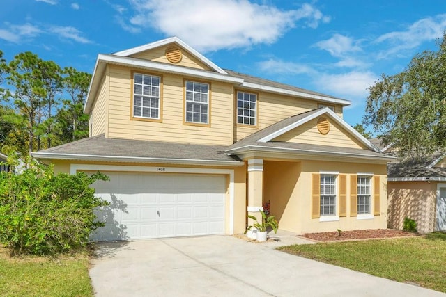 view of front of house featuring a garage