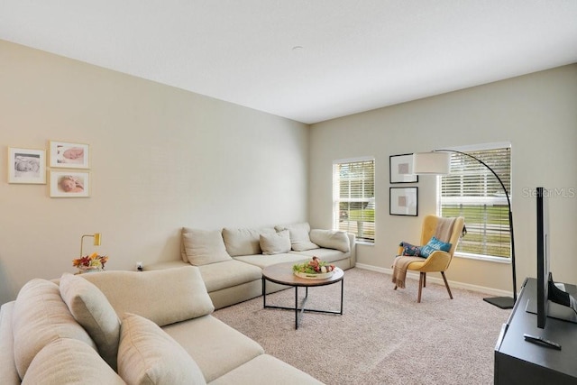 view of carpeted living room